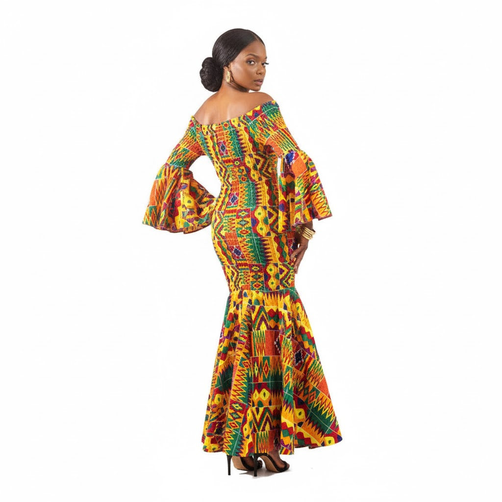 African Made Kente Gown