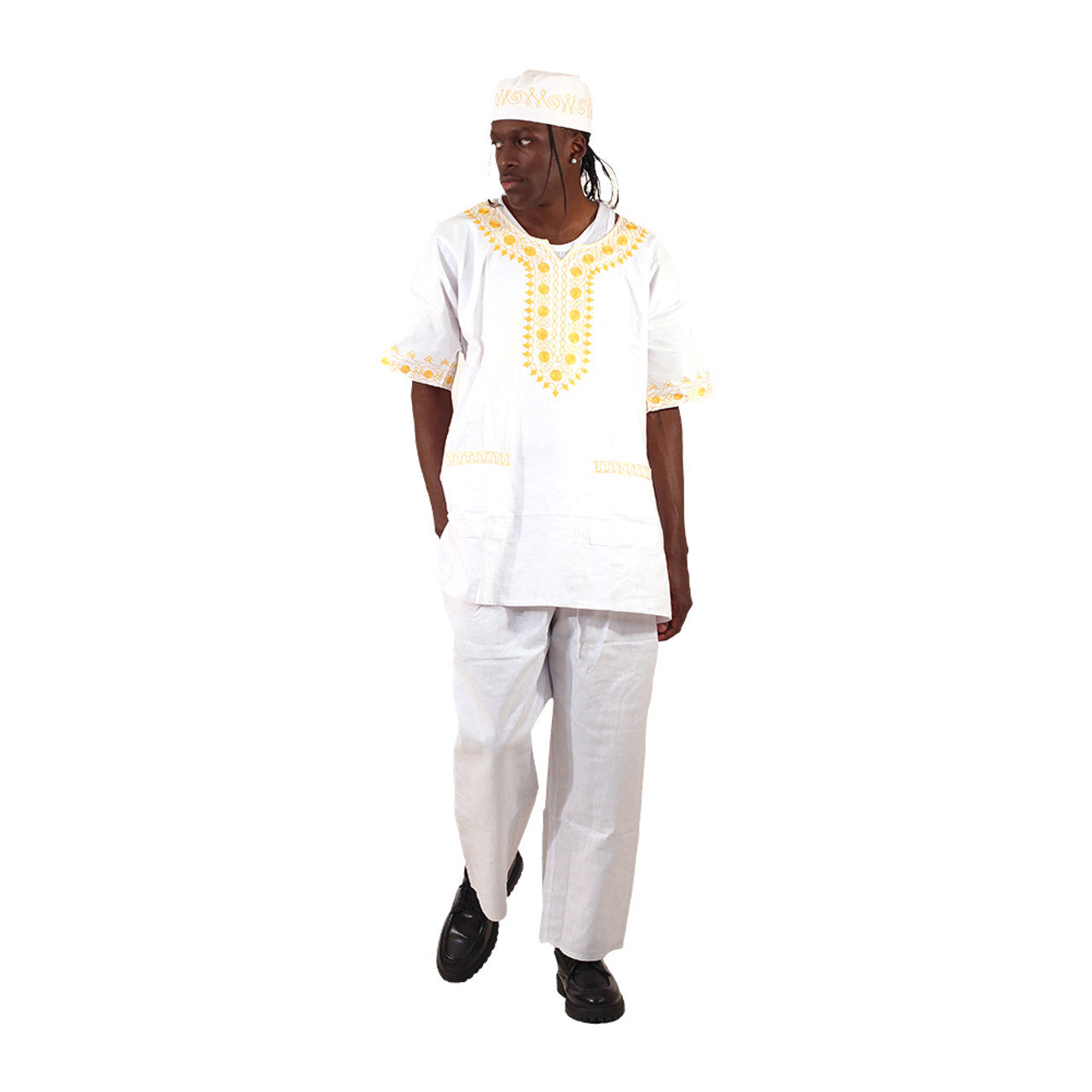 Amare Gold Short Sleeve Pant Set