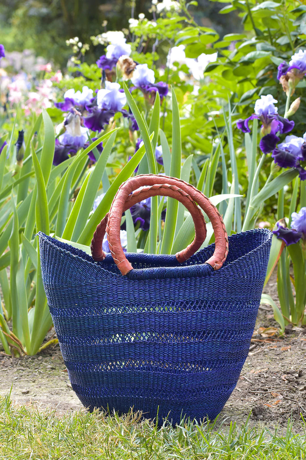 Navy Lacework Shopper - Open Weave