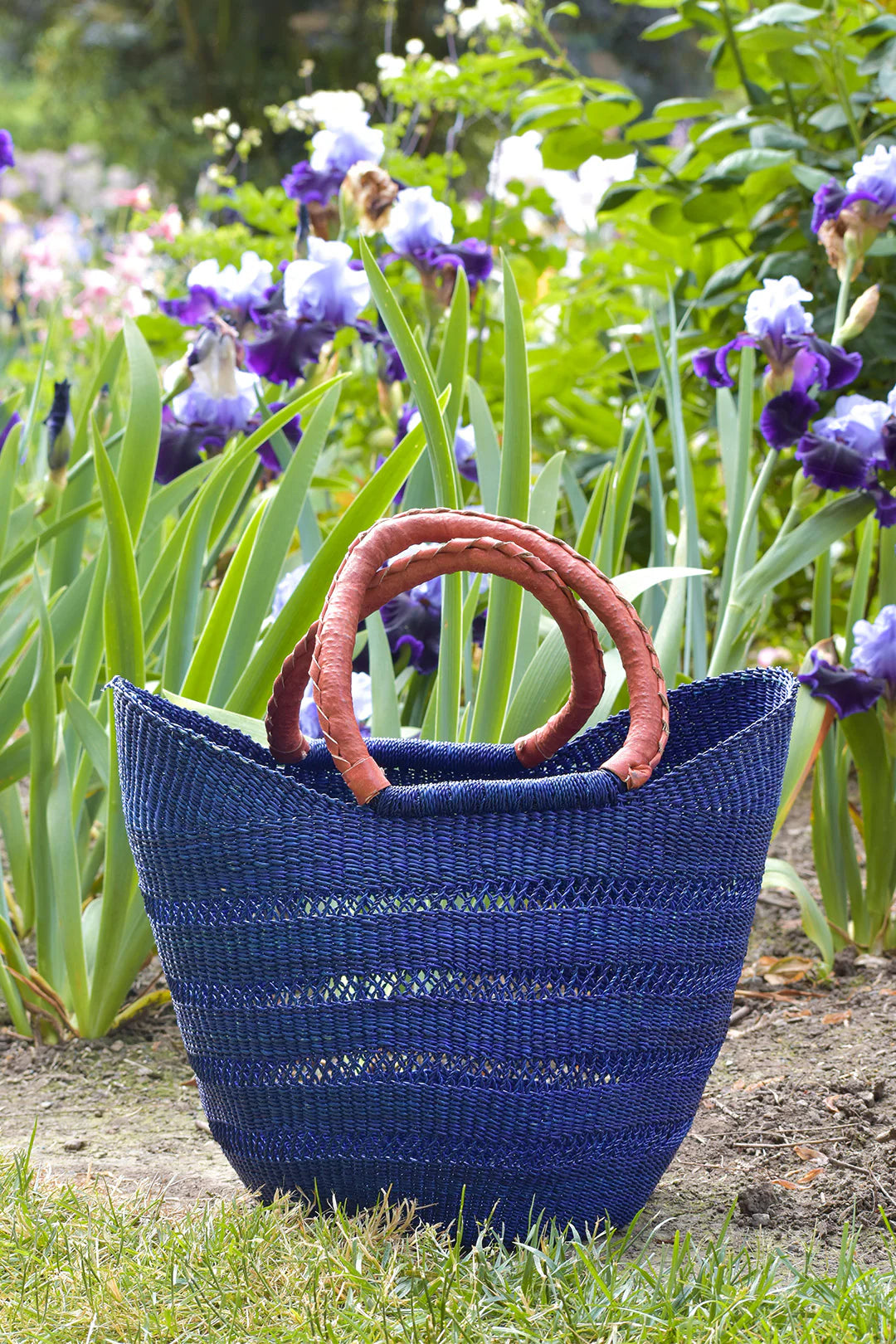 Navy Lacework Shopper - Open Weave