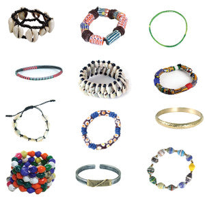 Set Of 12 Afrocentric Bracelets